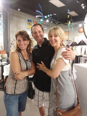 <p>Our jewelry artist, Chelsea Stone with artist Dan McCabe and his lovely wife.</p>