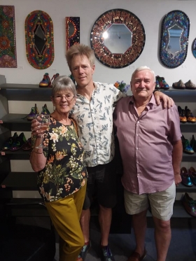 <p>Our own Mark Carter with his parents, Pat and Dereck, visiting from England.</p>
