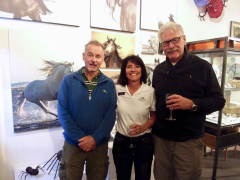 <p>Jody Miller and friends in front of her amazing Equine photography.
</p>