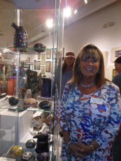 <h5>Leigh Cosby</h5><p>Leigh Cosby is all smiles with her new ceramic ravens.</p>