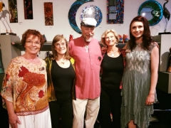 <h5>VGE owners from left, Christine, Joanne, John, SalesExtraordinaire Peggy and Cody. We feel so blessed to have been in the art business for 15 years!</h5>