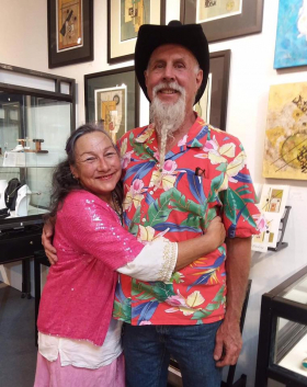 <p>It was so special to see our dear friends, Royce Carlson (our metal artist) and wife, artist Nita Hull tonight! Thank you for coming!</p>