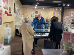 <p>Our John showing off Kit Carson’s jewelry.</p>