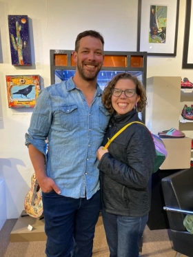<p>We were delighted to see Ruby Crews and her boyfriend Chris visit us tonight!</p>