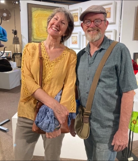 <p>These two were having a good time enjoying all the Art!</p>