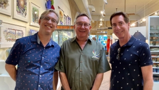 <p>Great group of guys enjoying the evening and ended up buying a pair of shoes by Mark Carter!</p>