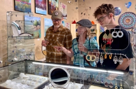 <p>Checkin’ out the jewelry!</p>