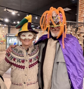 <p>Laurel and Bill were a fun surprise all dressed up for Halloween!</p>