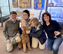 <p>This merry group enjoyed the company of Rossi - Paul LANDIS, our Mobile Artist, our Cody, Christy and Jody Miller, Equine Photographer.</p>