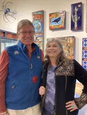 <p>So good to see our friends, Dan and Joyce this evening!</p>