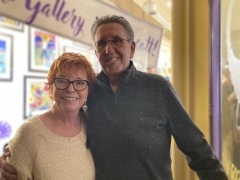 <p>Our Christine and Tony greeting people at the door! What a Night</p>